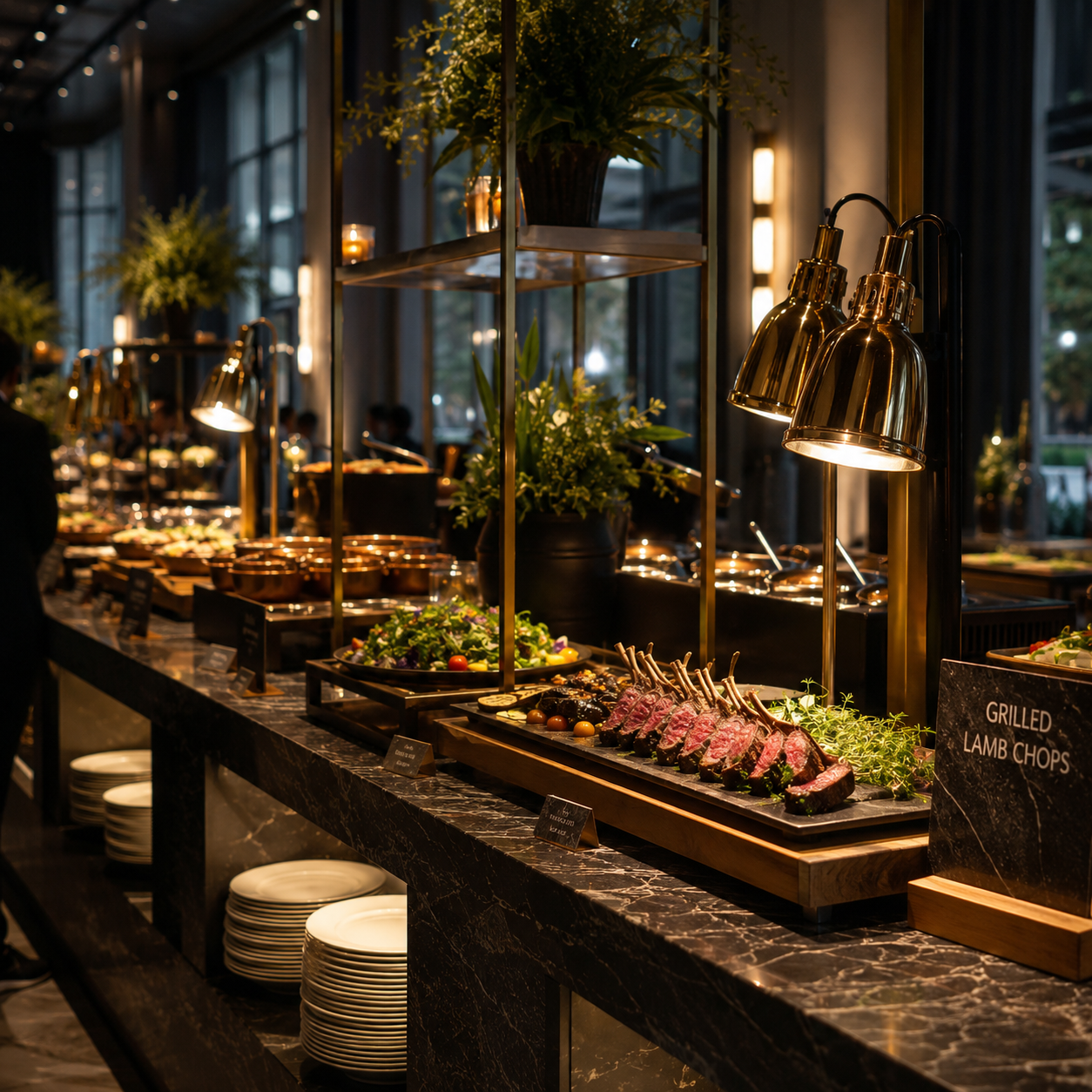 Food Stations & Action Stations presentation at Magnoliya Grand